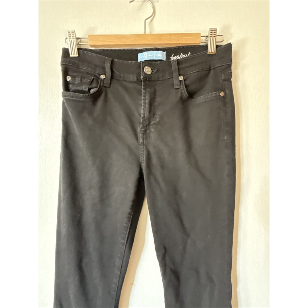 7 For All Mankind B(air) Original Bootcut Stretch Black Jeans Women's Size 27x32 - Picture 2 of 10
